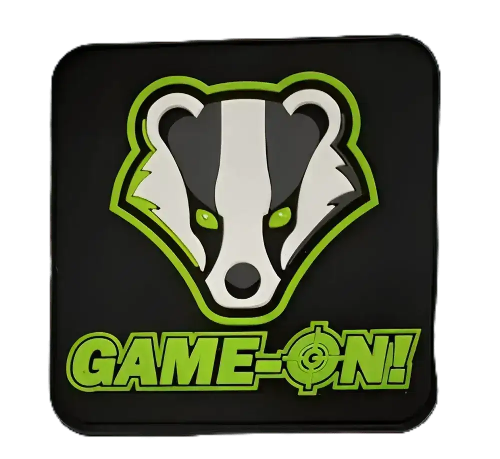 Patch - Game-On Badger Logo - PVC - Firkantet - Game-On.no