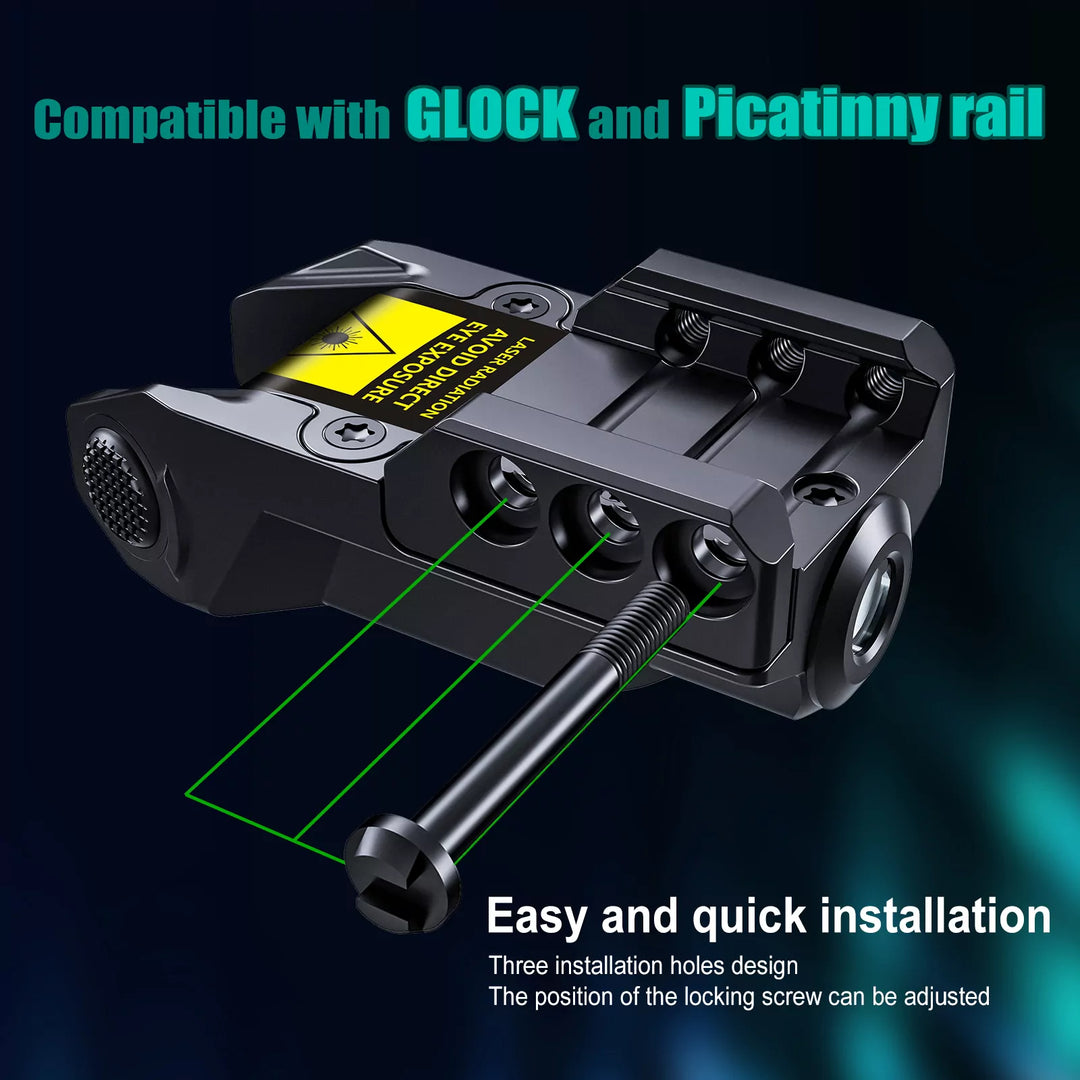 Micro Green Laser för vapen - 21mm <tc>Rail</tc> - Uppladdningsbar