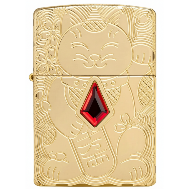 Zippo Armor Lucky Cat Design Lighter