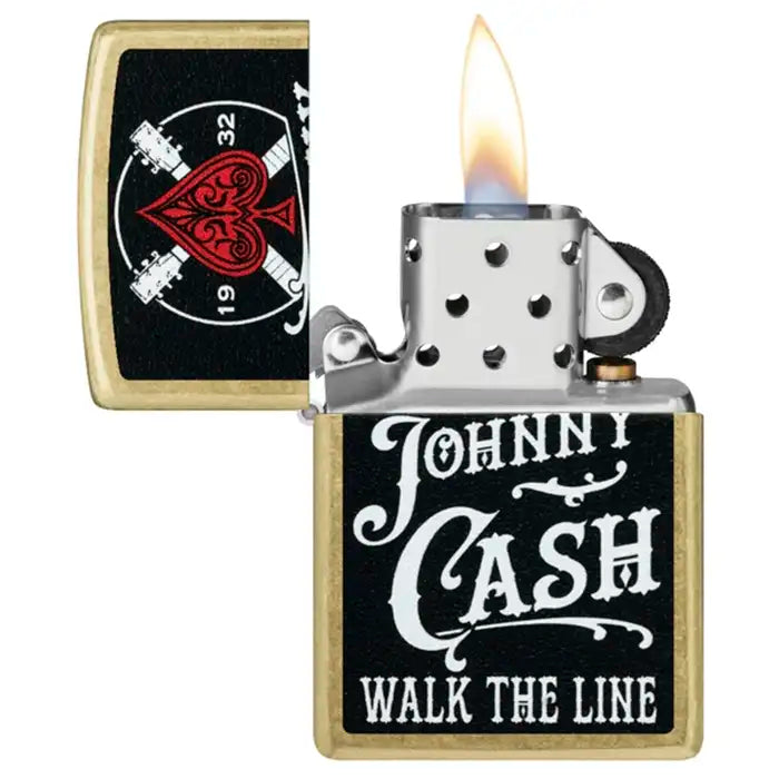 Zippo - Johnny Cash "Walk the Line" - Street Brass Lighter
