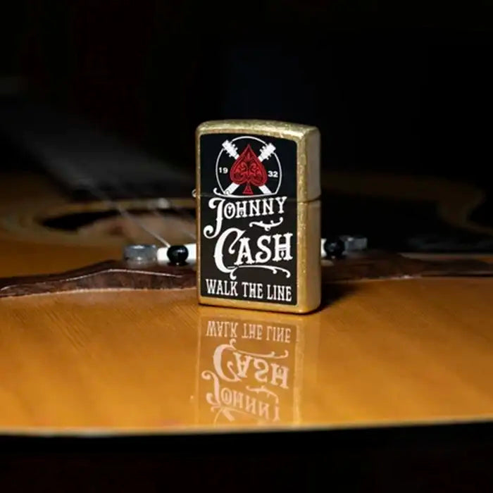 Zippo - Johnny Cash "Walk the Line" - Street Brass Lighter