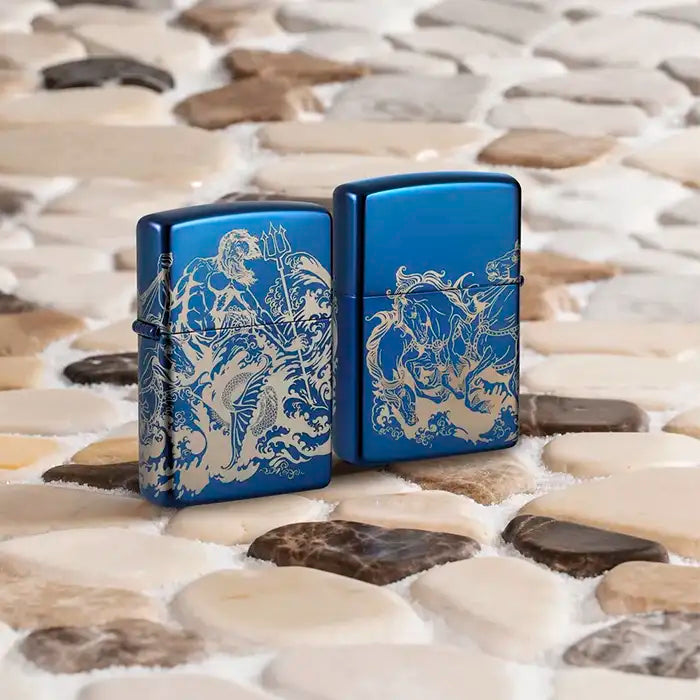 Zippo tändare - Poseidon Atlantis Design