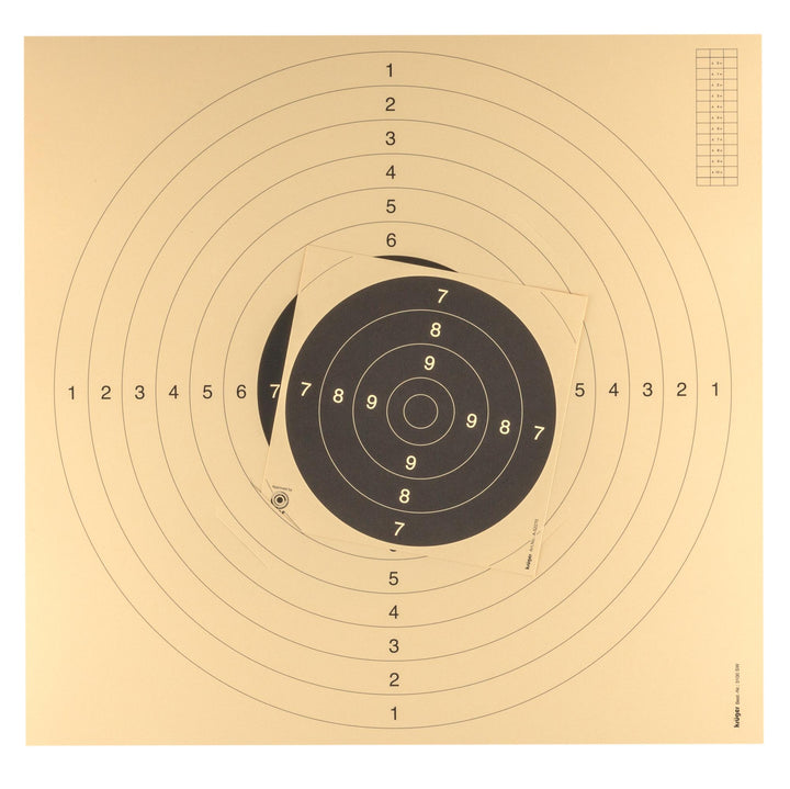 FFT och ISSF -godkända pistolblinkar - 55 cm x 53 cm - 100 st