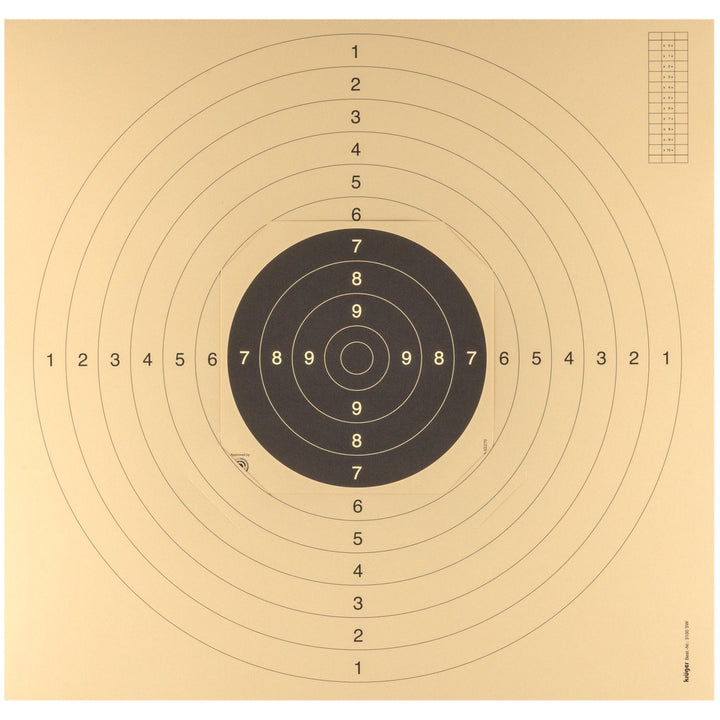 FFT och ISSF -godkända pistolblinkar - 55 cm x 53 cm - 100 st