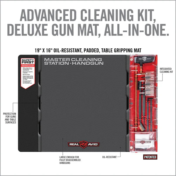 Real Avid - Master Handgun Maintenance Station - Matta och rengöringssats