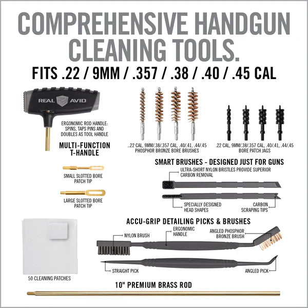 Real Avid - Master Handgun Maintenance Station - Matta och rengöringssats