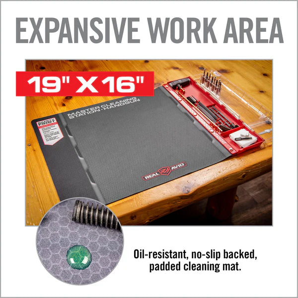 Real Avid - Master Handgun Maintenance Station - Matta och rengöringssats