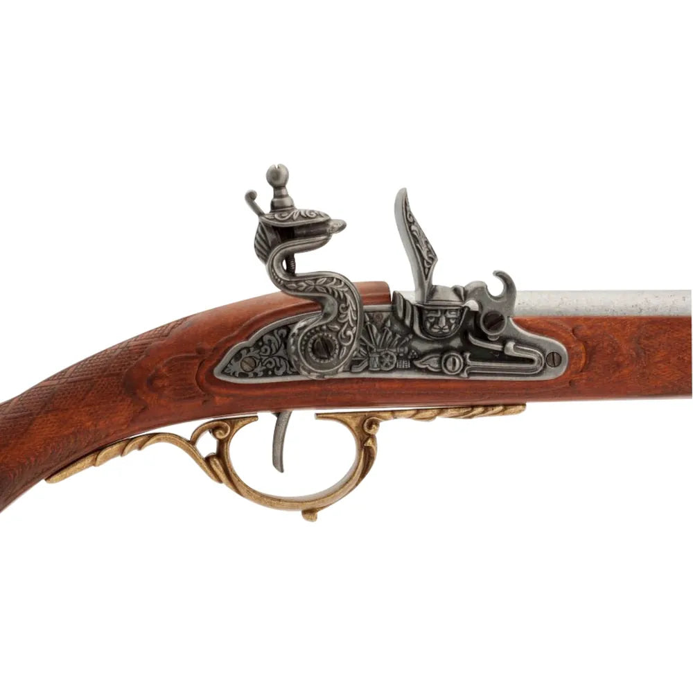 Napoleon Rifle 1807 Replika - Flintlåsrifle i Metall og Tre