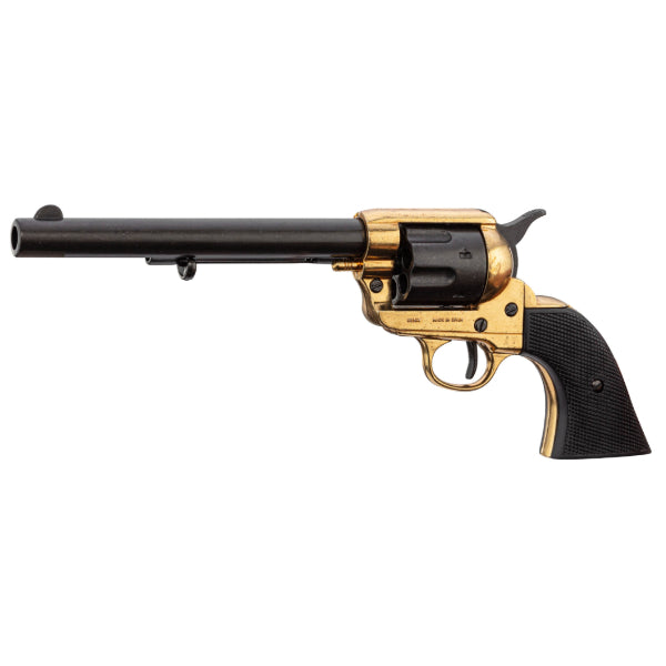 Replika av 1873 Peacemaker 7.5 Revolver - Svart/Guld
