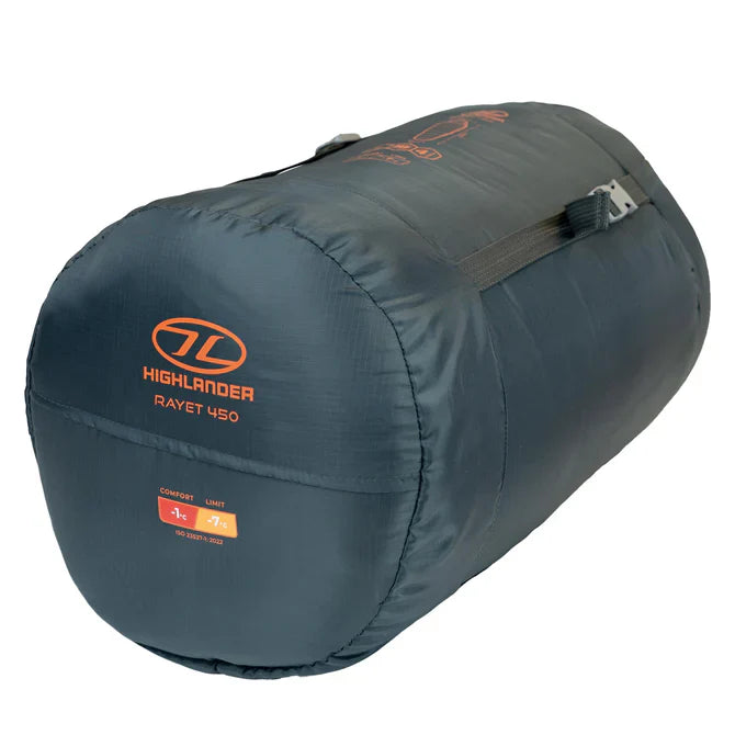 Highlander Rayet 450 sovsäck – Standard och Hybrid