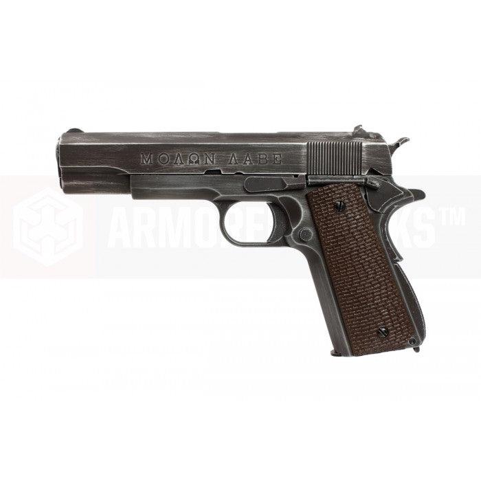 AW Custom - 1911 Molon Labe Softgun med Blowback - Full Metall - gameon.eu