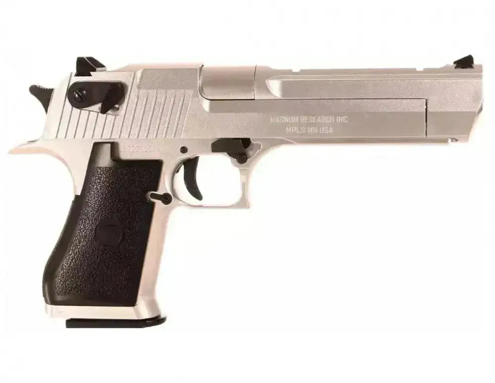 Desert Eagle .50AE Gassdrevet Softgunpistol med Koffert - Sølv - Game-On.no