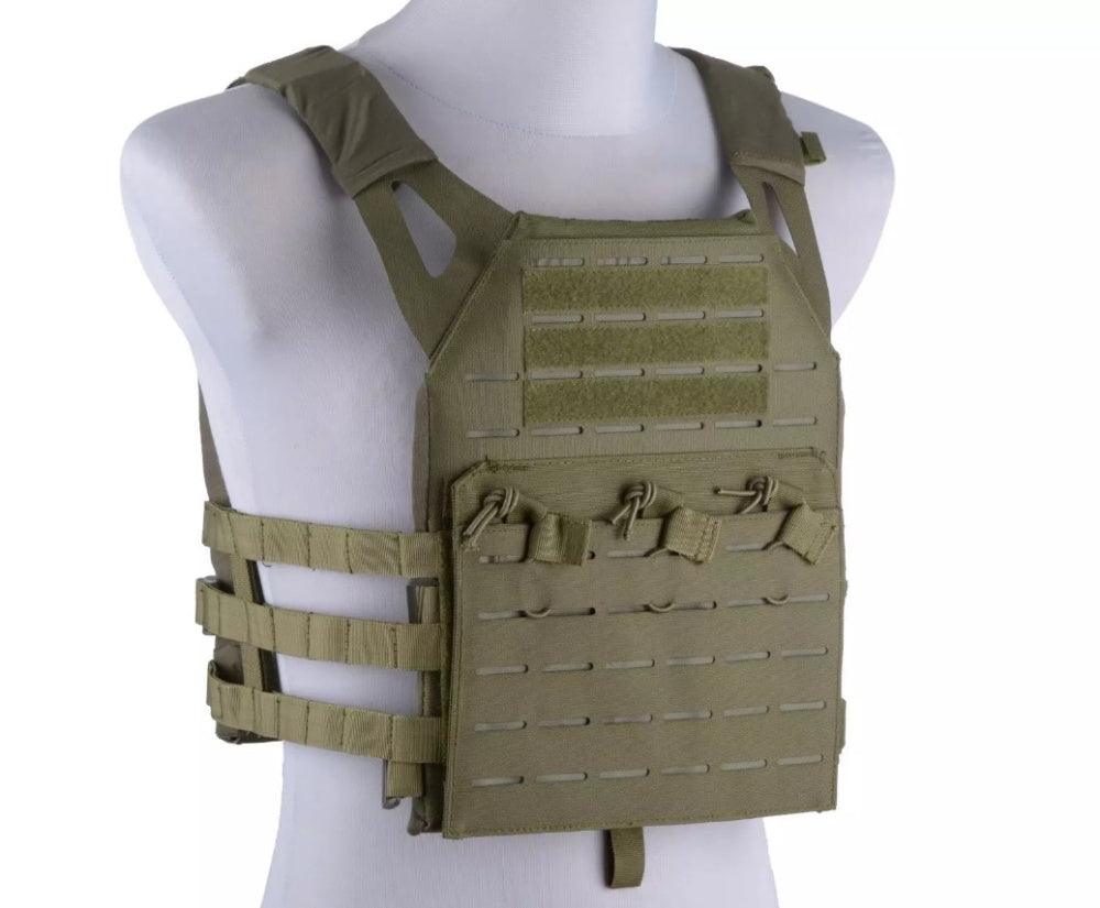 GFC - Jump-type Laser Cut Plate Carrier - Oliven med Plater inkl - gameon.eu