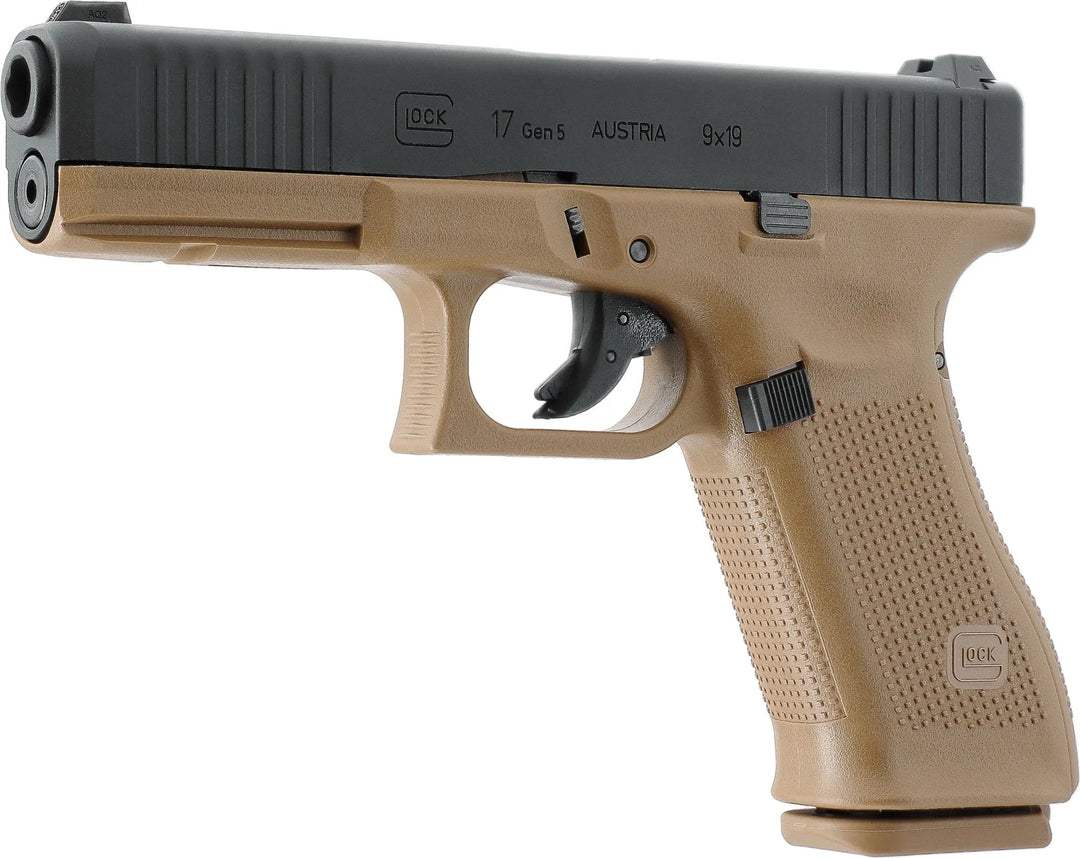 Glock 17 French Edition Gass Softgun med Blowback - Svart / Tan - Game-On.no