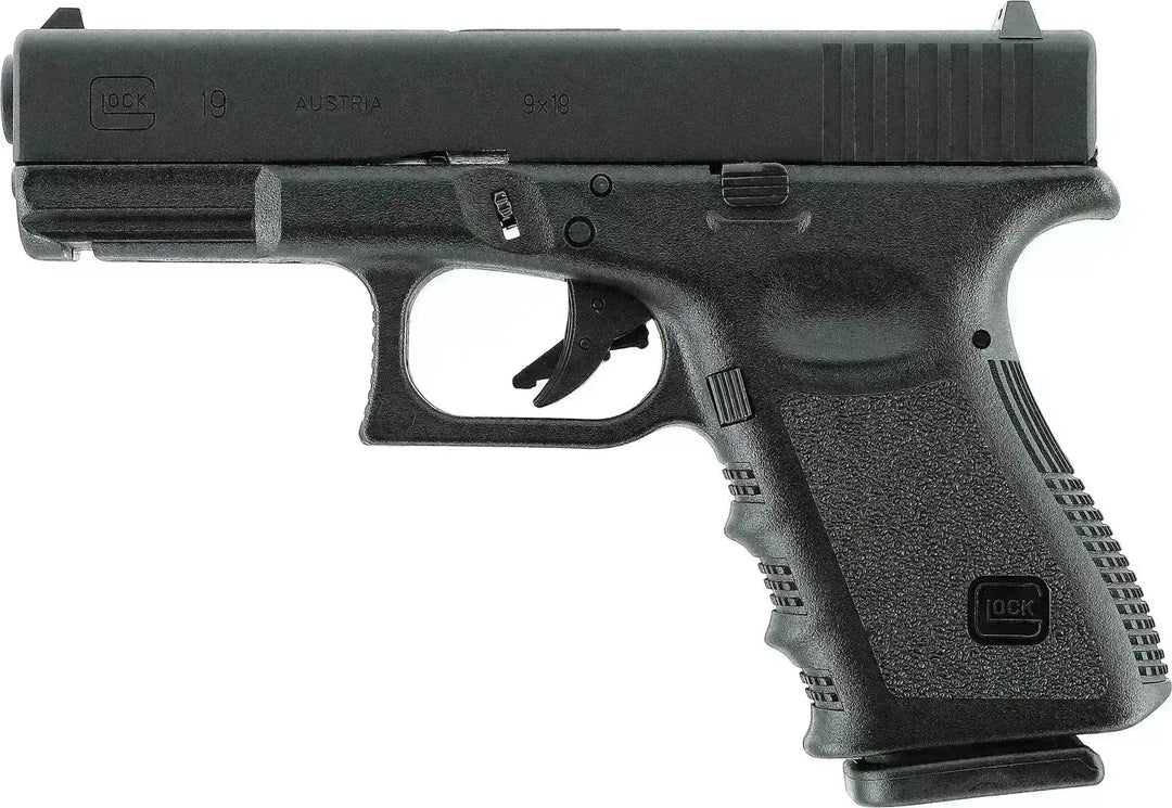 Glock 19 - Gass softgun med blowback - Pakkesett - Game-On.no