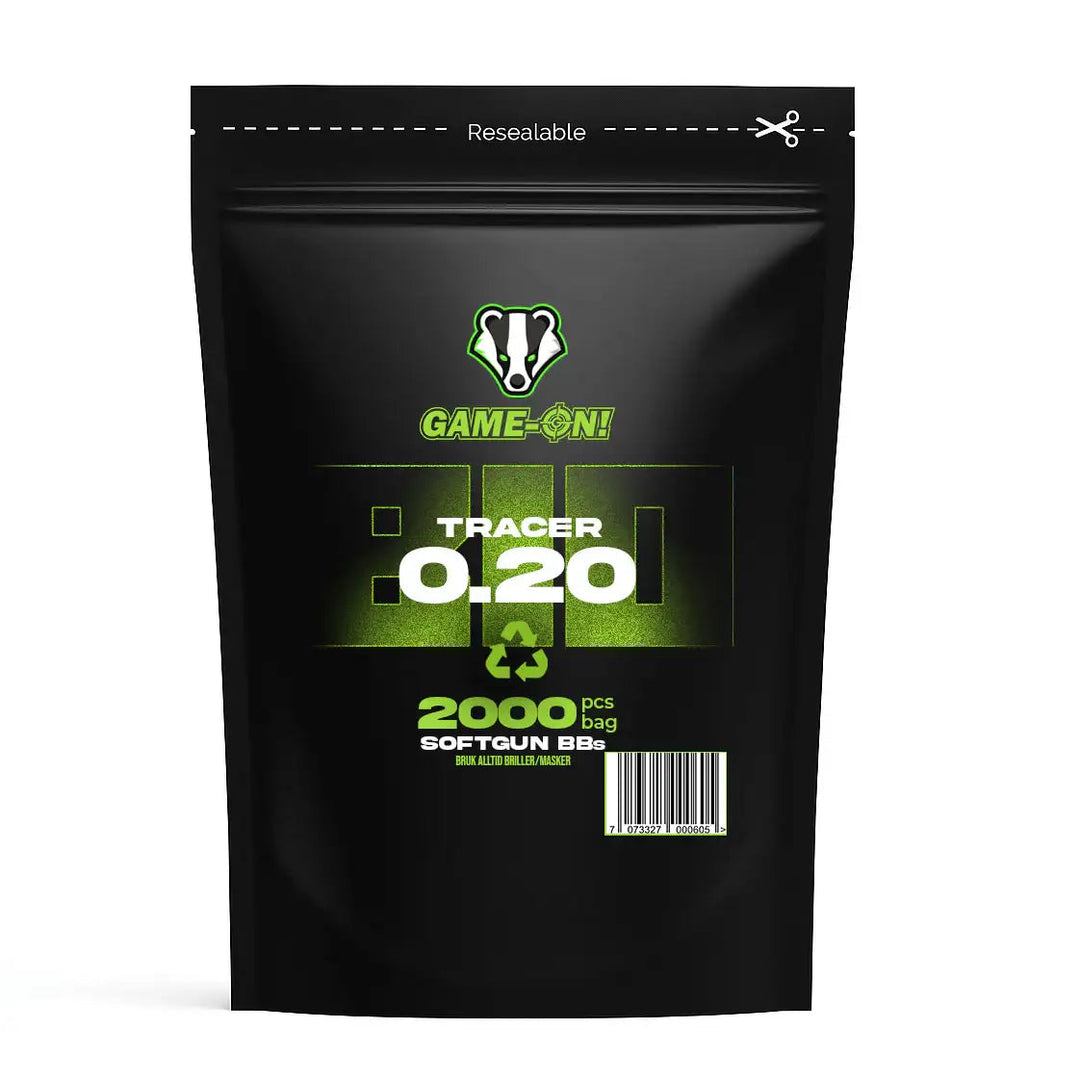 GO! Grønne BIO Tracer Kuler - 0.20g - 2000stk - Game-On.no