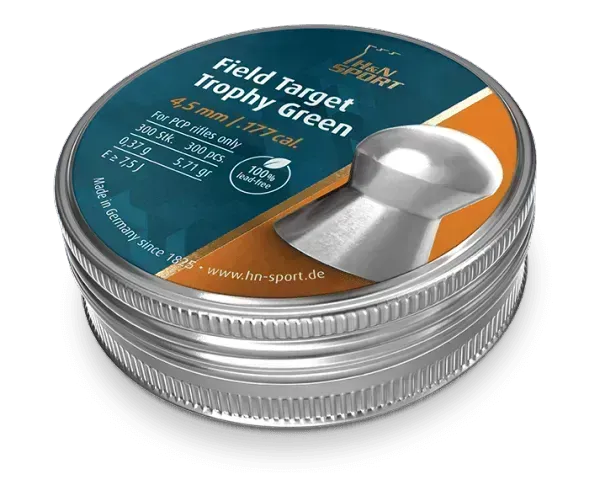 H&N Field Target Trophy Green 4.5mm - 300stk - Game-On.no