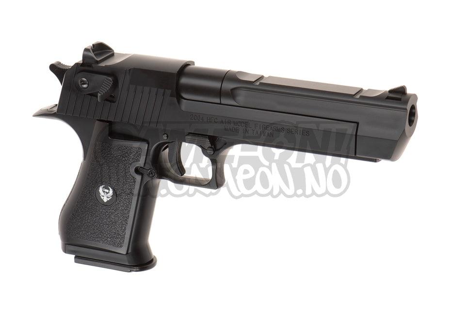 HFC - Deagle .50 Gassdrevet Softgun Pistol med Blowback - Svart - gameon.eu