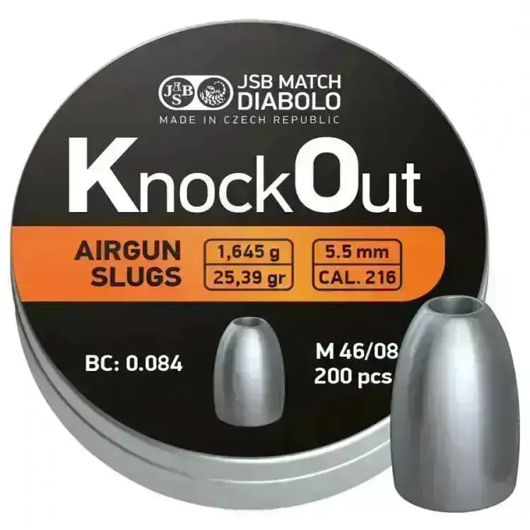 JSB - KnockOut Slugs - 200stk - 5.5mm - Game-On.no