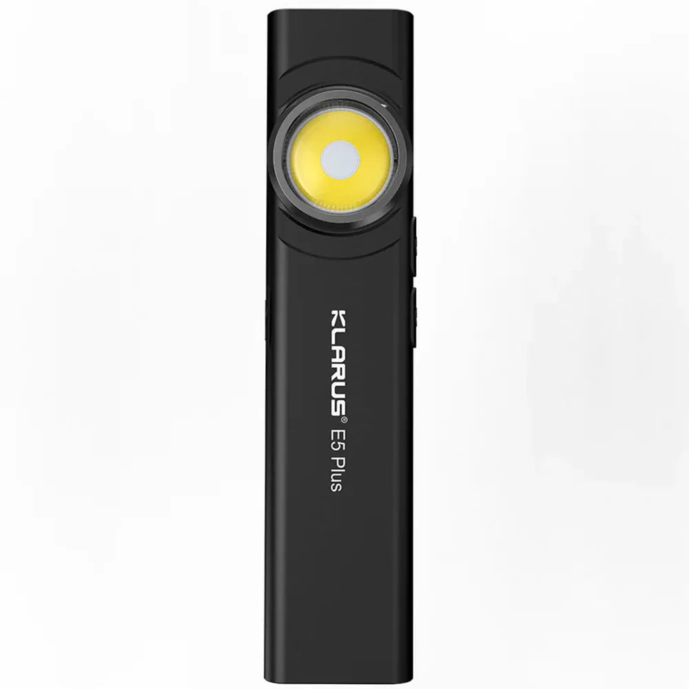 Klarus - E5 Svart - Oppladbar Tur og Lommelykt - 100+600 Lumen - Game-On.no