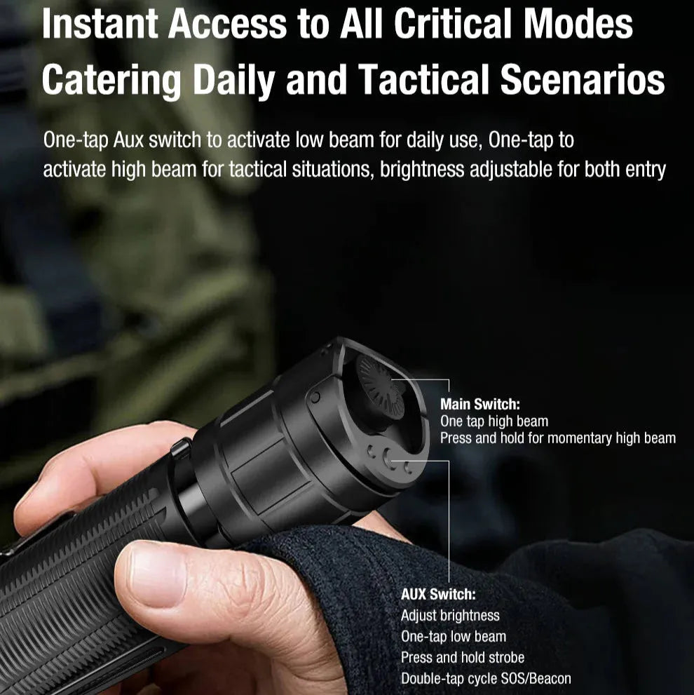 Klarus - XT11GT Pro V3.0 - Kompakt Taktisk Lommelykt - 3300 Lumen - Game-On.no