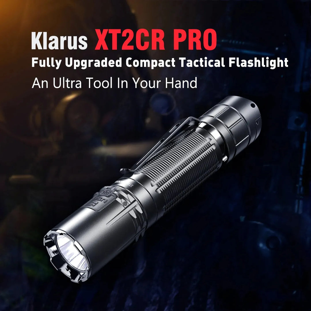 Klarus - XT2CR PRO - Kompakt og Kraftig Lommelykt - 2100 Lumen - Game-On.no