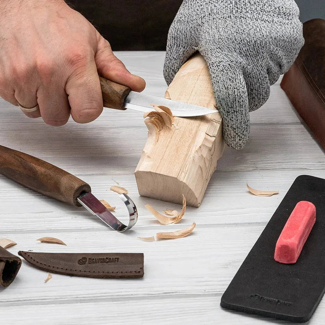 Knivsett med Skinnetui - Skjekniv Spikkekniv - Game-On.no