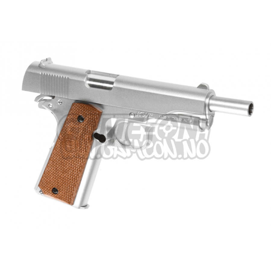 KWC - M1911 Silver Springer Pistol - gameon.eu