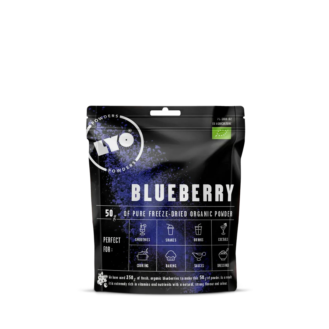 LYOFOOD Økologisk Blåbærpulver – Superfrukt for smoothie, frokost og baking - Game-On.no