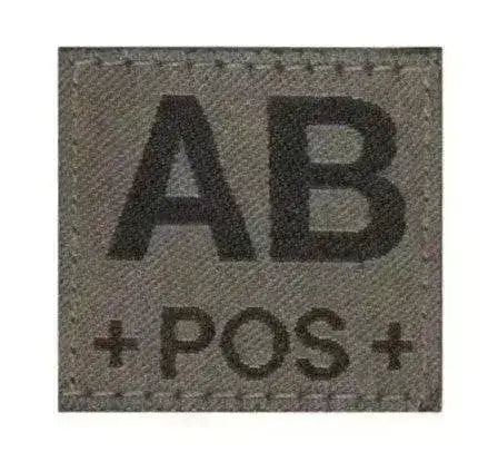 Patch - Blodtype AB+ Borrelås - Type AB Positiv - Game-On.no