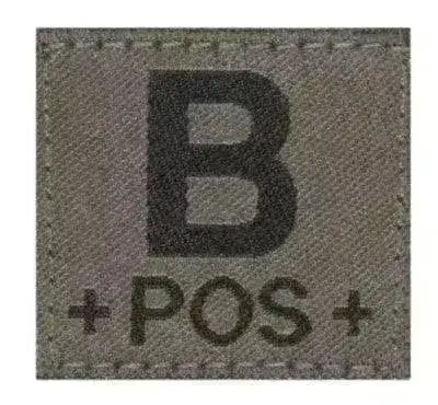 Patch - Blodtype B+ Borrelås - Type B Positiv - Game-On.no