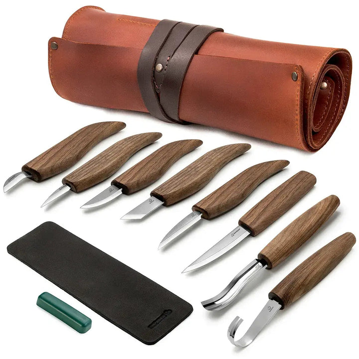 Deluxe Wood Carving Knife Set - Läderfodral