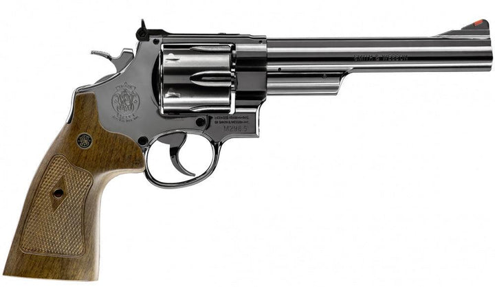 S&W - M29 6.5 CO2 Drevet - 4.5mm PELLETS Revolver - Blå Polert - gameon.eu