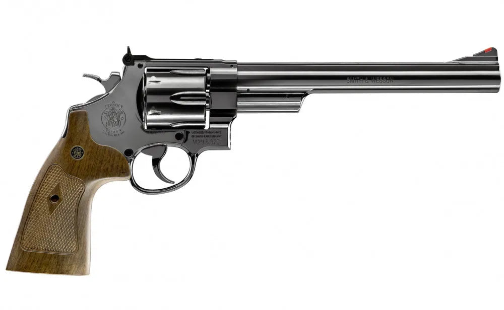 S&W - M29 8 3/8 CO2 Drevet - 4.5mm PELLETS Revolver - Blå Polert - Game-On.no