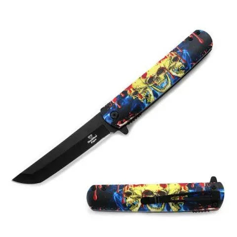 Tanto Foldekniv - Colorful Skulls - Game-On.no