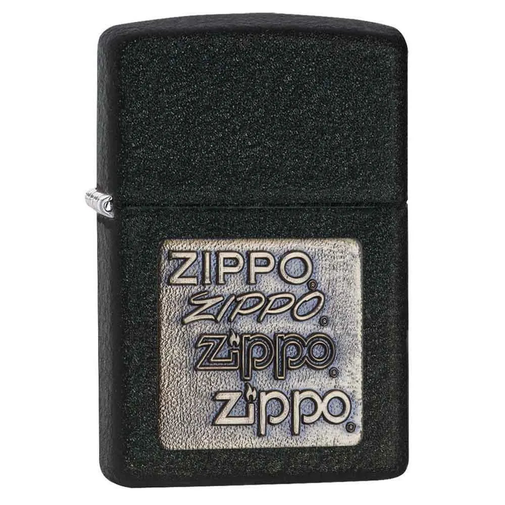 Zippo - Black Crackle Gold Zippo Logo - gameon.eu