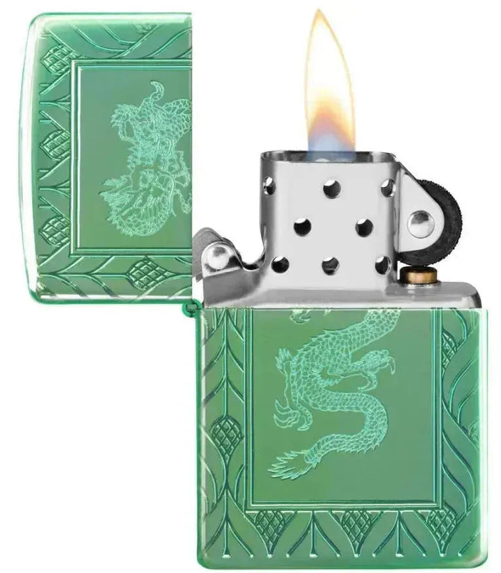 Zippo - Green Elegant Dragon - Armor 360 Degree Limited - Game-On.no