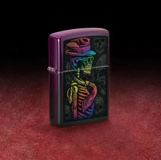 Zippo - Iridescent Skeleton Design - Game-On.no