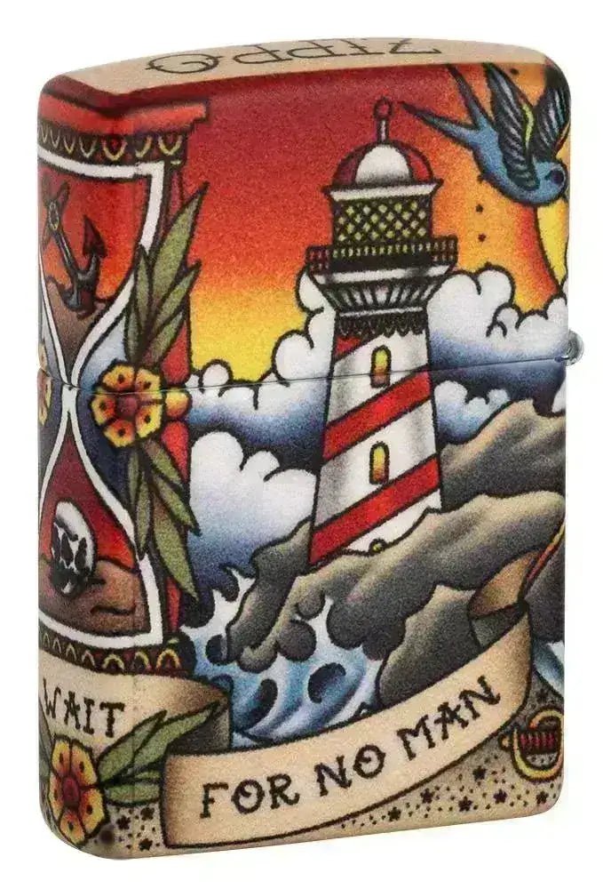 Zippo Lighter - 540 Nautisk Tatovering Motiv - Game-On.no