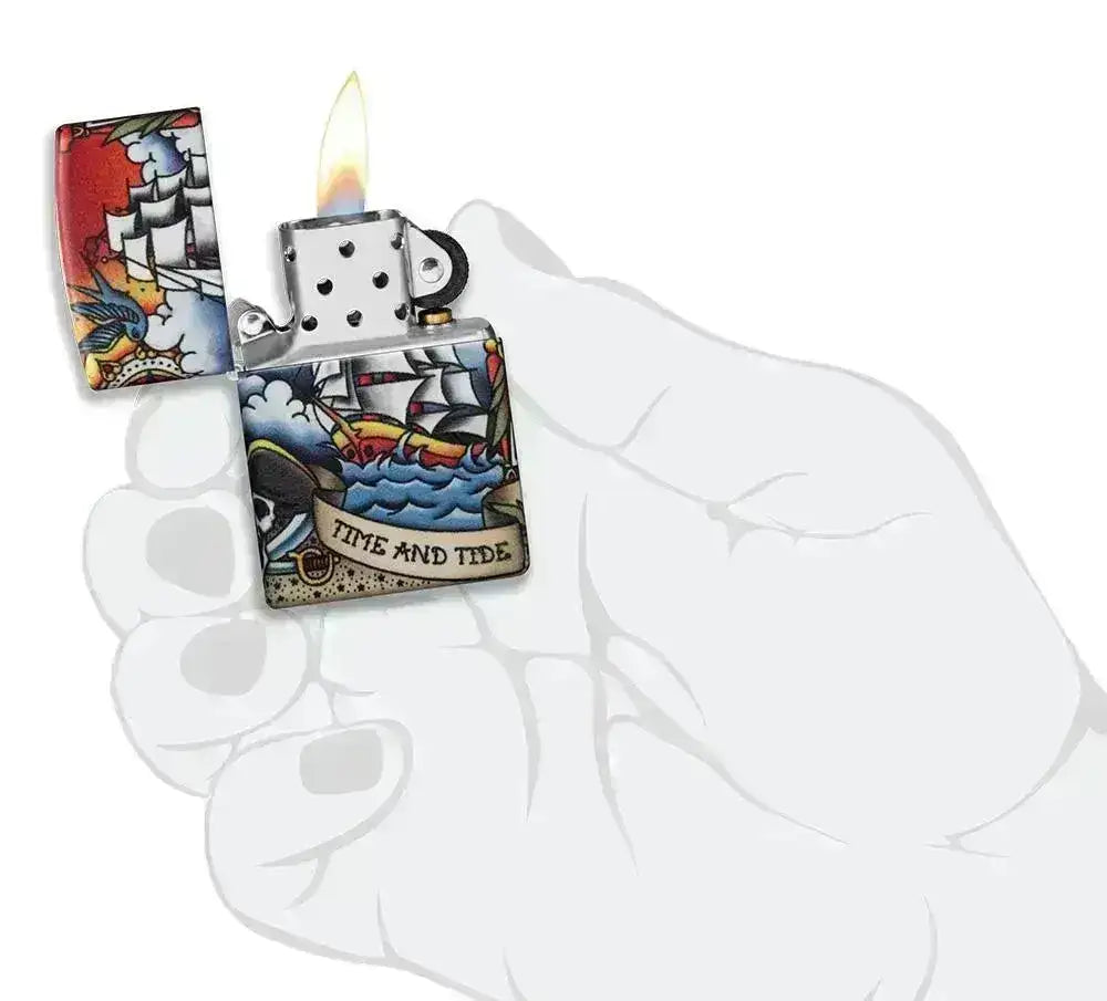 Zippo Lighter - 540 Nautisk Tatovering Motiv - Game-On.no