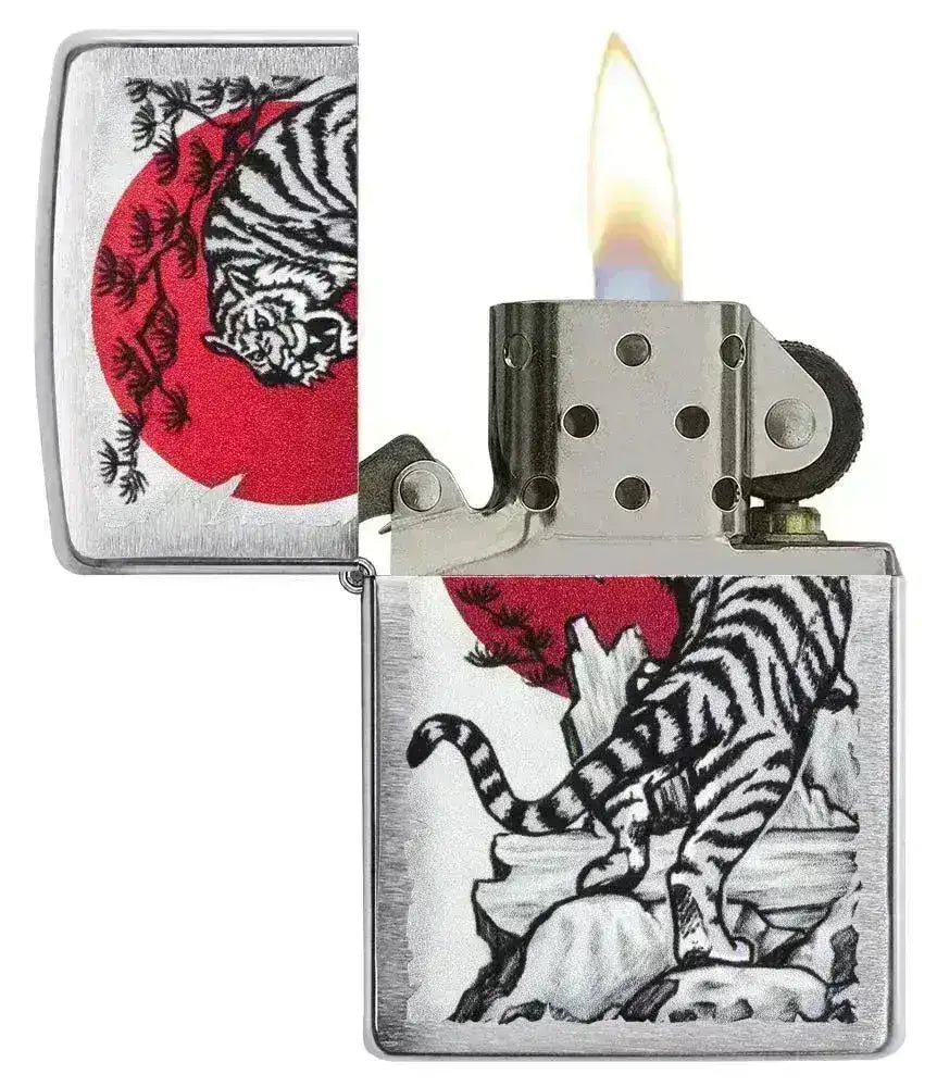 Zippo Lighter - Asian Tiger Design - Game-On.no