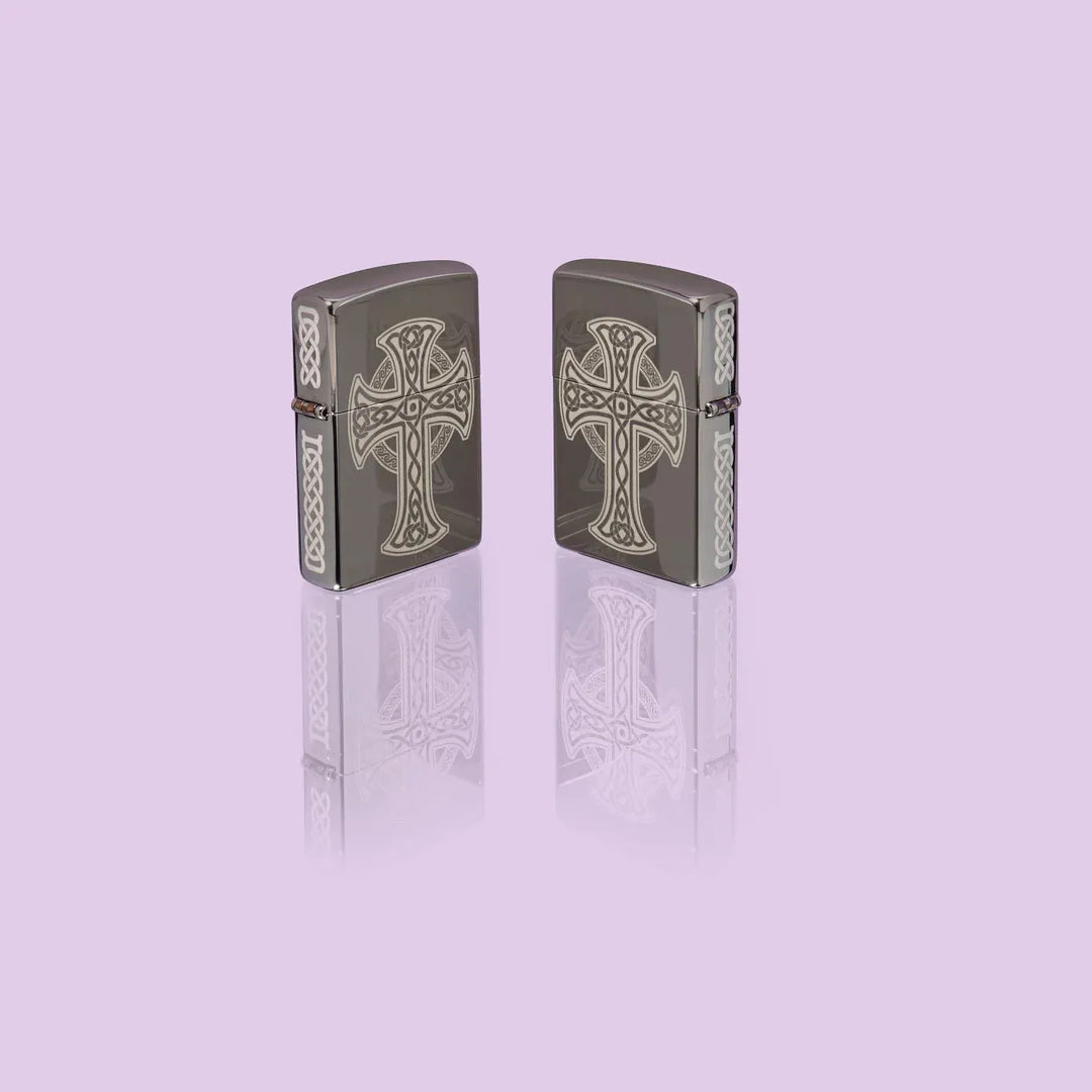 Zippo Lighter - Celtic Cross Design - Game-On.no