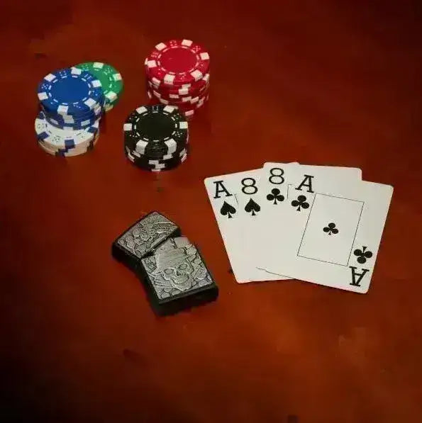 Zippo Lighter - Gambling Skull - Game-On.no