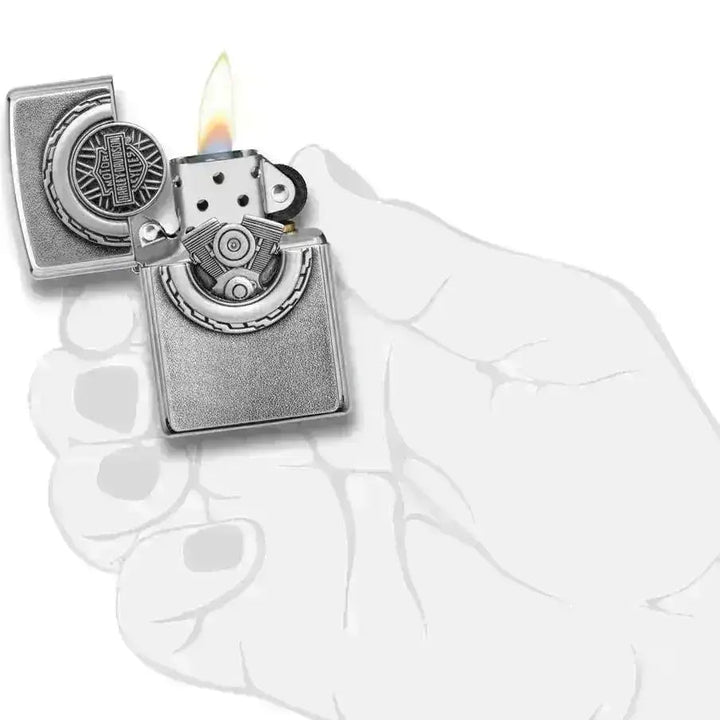 Zippo Lighter - Harley-Davidson® Silver - Game-On.no