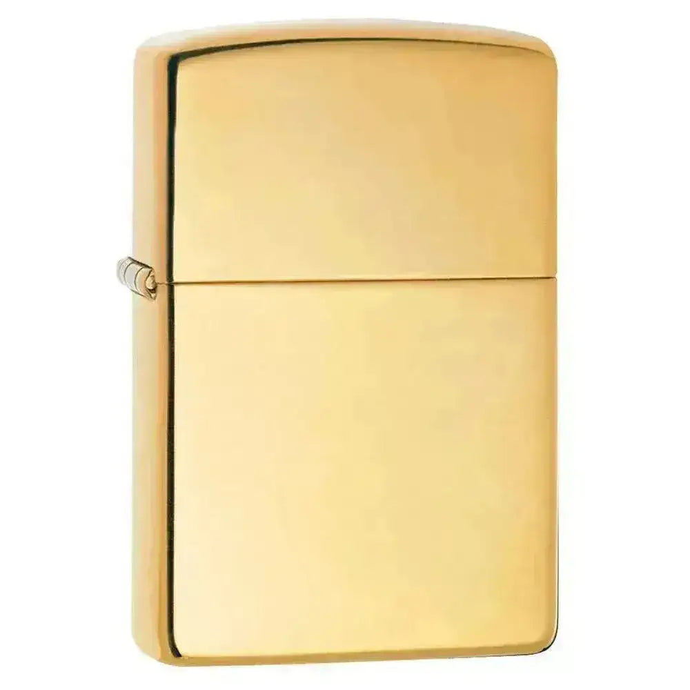 Zippo Lighter - Klassisk Høypolert Messing - Game-On.no