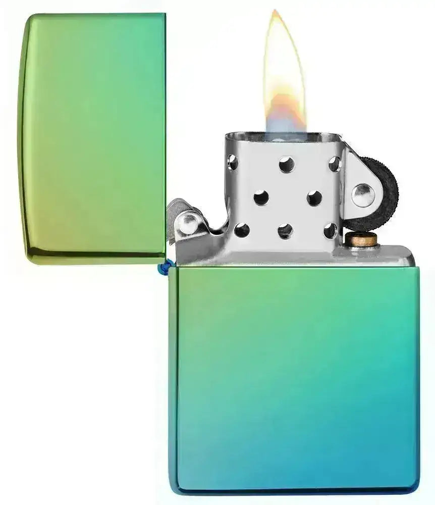 Zippo Lighter - Klassisk Høypolert Teal - Game-On.no