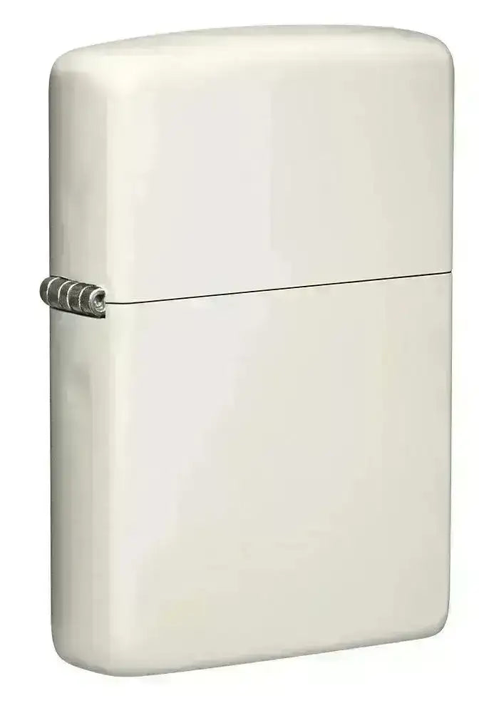 Zippo Lighter - Klassisk Hvit Selvlysende Lighter - Game-On.no