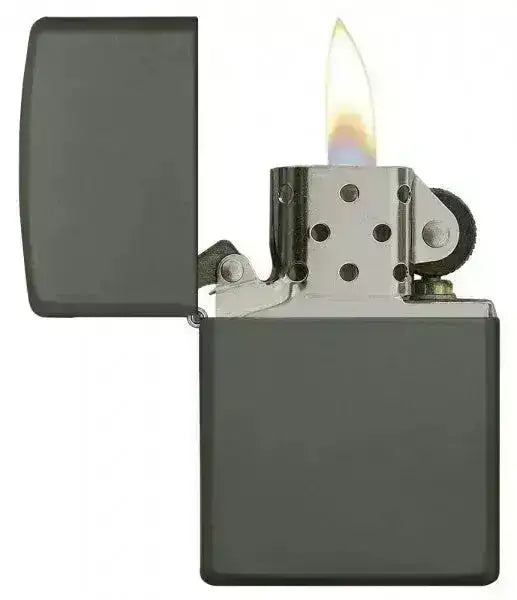 Zippo Lighter - Klassisk Matt Grønn - Game-On.no