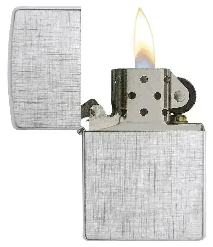 Zippo Lighter - Linen Weave - Chrome - Game-On.no