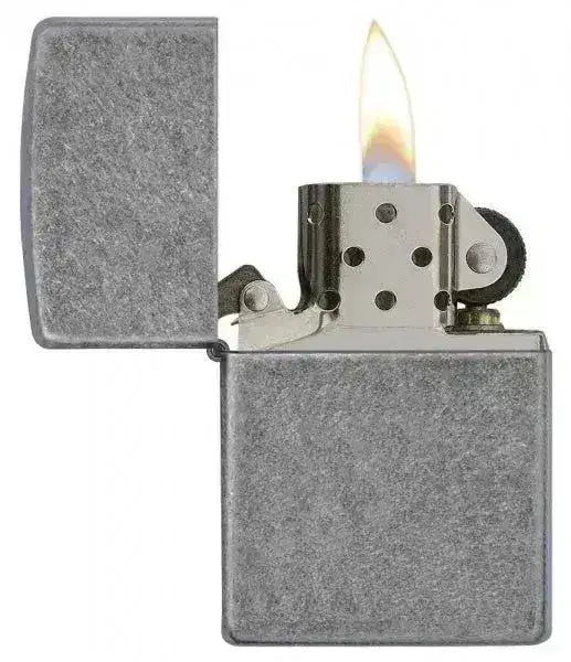 Zippo Lighter - Plain Antique Silver Plate - Game-On.no